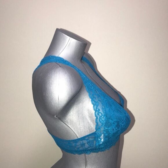 Victorias Secret Very Sexy Floral Lace Racerback Unlined Bralette Bra Sz Small. - Picture 3 of 6